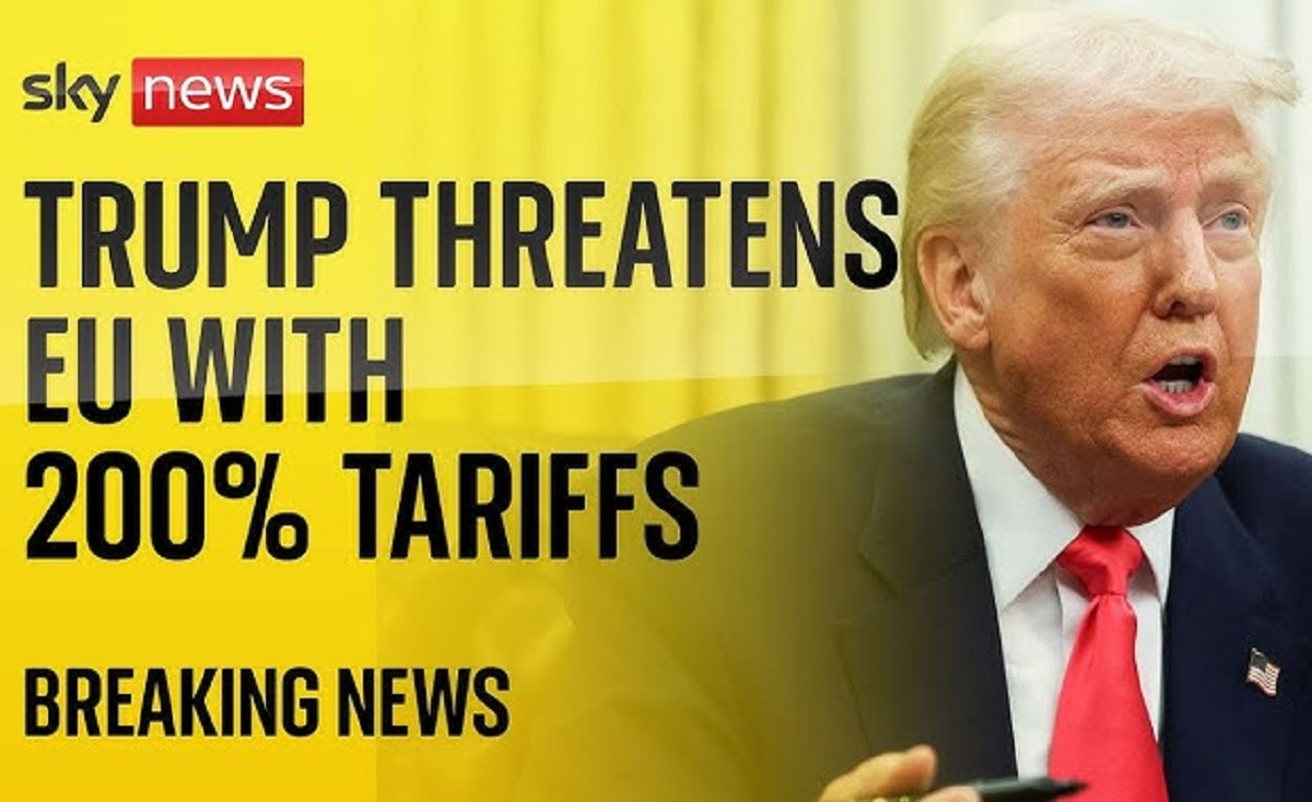 Trump threatens EU with 200% tariffs: ஐரோப்பாவுக்கு 200% விகித TAX ரம் பெரும் மிரட்டல் !