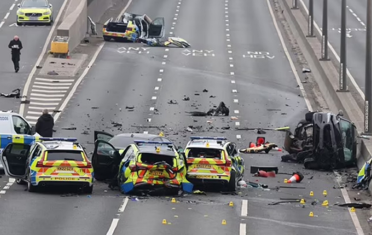 Five people injured in horror crash: பொலிசார் திரத்தியதால் பெரும் விபத்து சற்று முன்